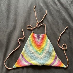 Mara Hoffman Knit Rainbow Bikini Top